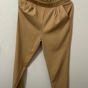 Chic Camel High-Waisted Trousers